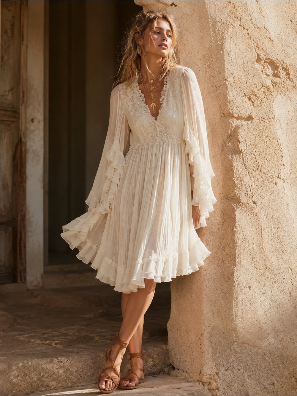 Authentic Chloe 2017 Ibiza Capsule Ruffle Dress